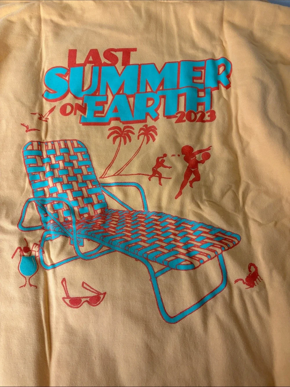 SZ 2x Barenaked Ladies 'Greetings From' Yellow Hoodie last summer on earth 2023